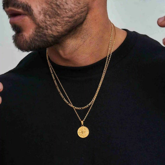 Vnox Compass Necklaces