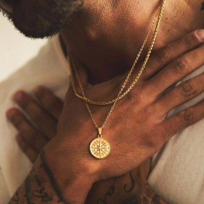 Vnox Compass Necklaces