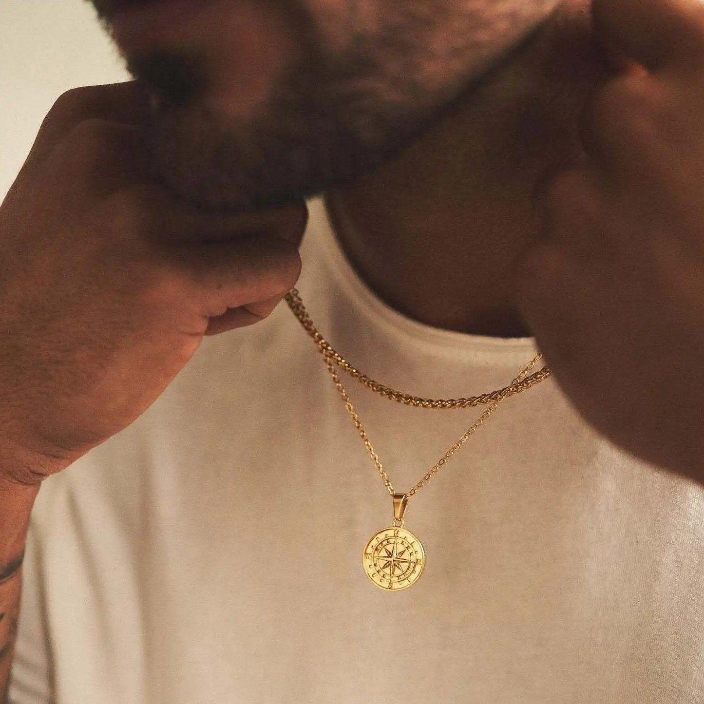 Vnox Compass Necklaces