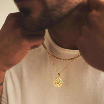 Vnox Compass Necklaces