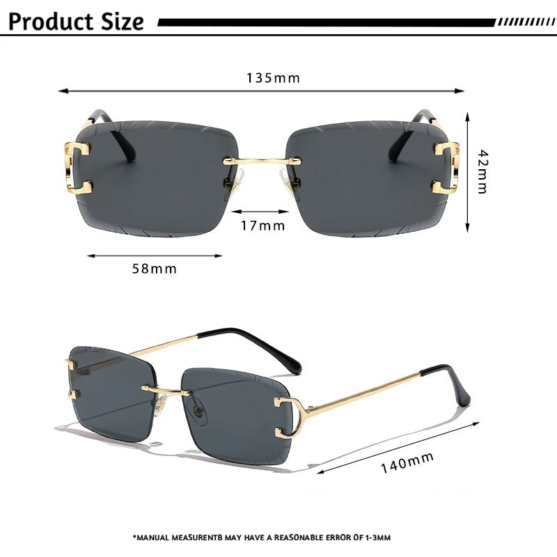 Rimless Square Sunglasses