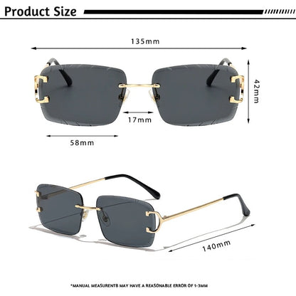 Rimless Square Sunglasses