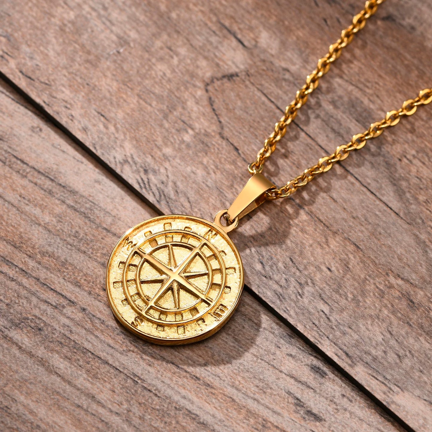 Vnox Compass Necklaces